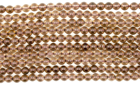 Smoky Quartz Gemstone Beads, 8mm, Round